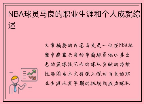 NBA球员马良的职业生涯和个人成就综述